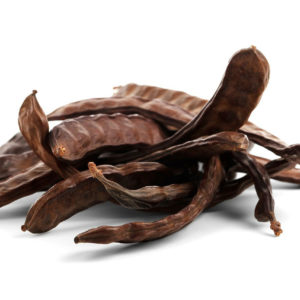 Dried carob pods